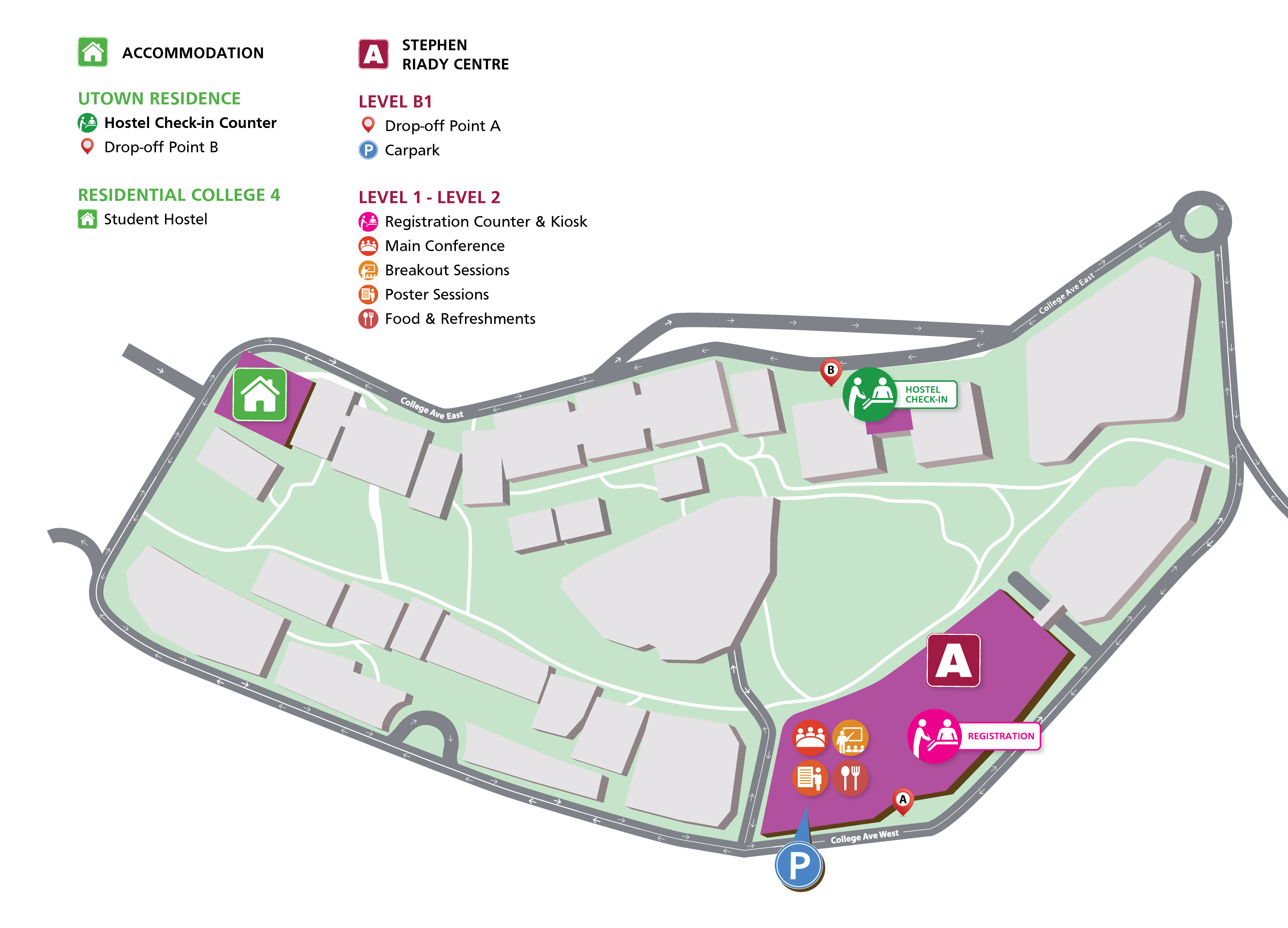 BayesComp Venue Map